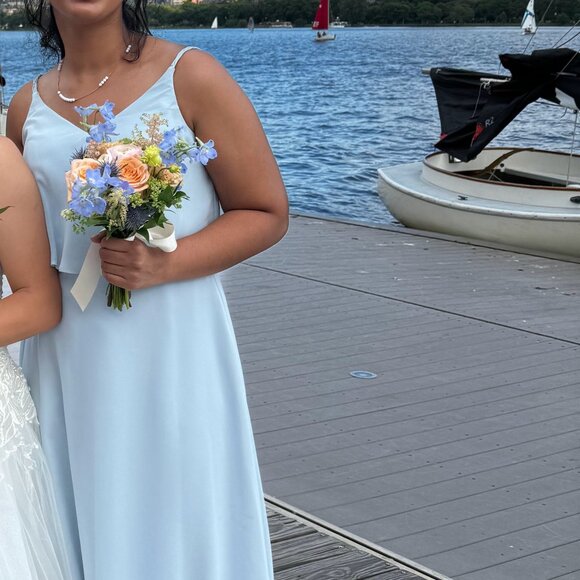 Azazie Mist Bridesmaid Dress - Size A8 - Picture 6 of 6